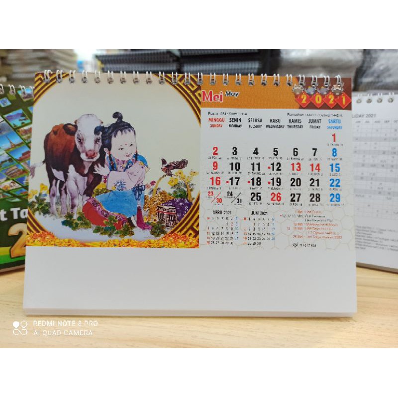 

kalender duduk / meja shio kerbau