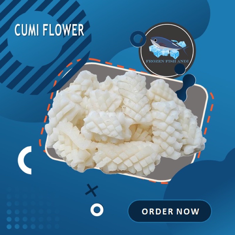 

makanan seafood Cumi Flower beku segar 500gram