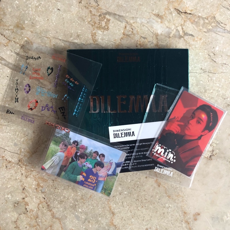 official album dimension: dilemma essential fullset unsealed photocard jake scylla & grup ot7 charyb