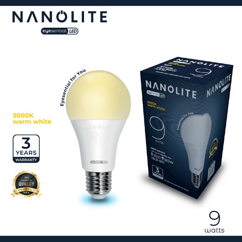 LAMPU LED 9 WATT NANOLITE. KUNING