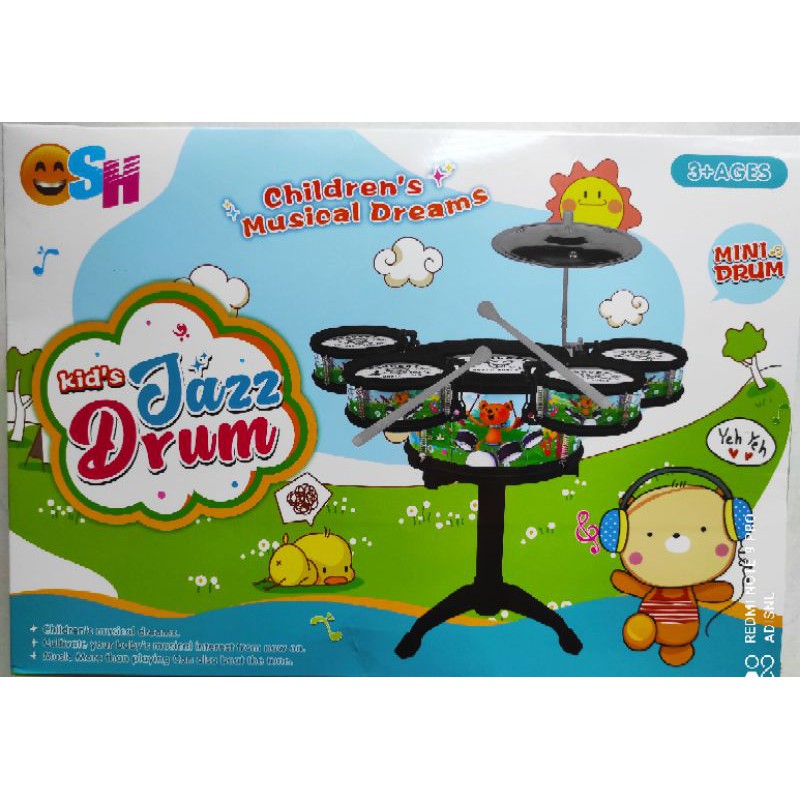 Mainan Anak Mini Drum Childrens Musical Dreams Kids Jazz Set 4 In 1 Dan 6 In 1