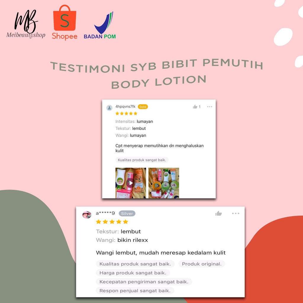 SYB Whitening Lotion Bibit Pemutih (Lotion Bibit)