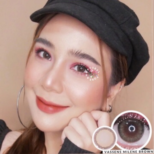 Softlens vassens xania Milene gray &amp; brown original korea