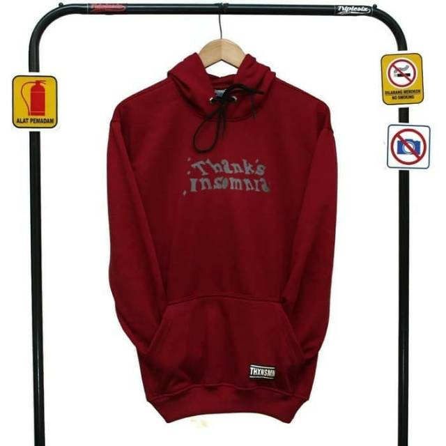 jaket sweater thanks insomnia marun murah/sweater pria premium