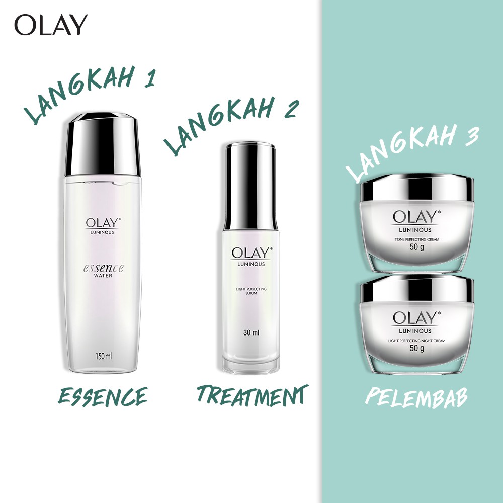 Olay Luminous Special Eco-Pack Edition - Ritual Krim Pelembab Wajah Pagi &amp; Malam Pencerah Skincare