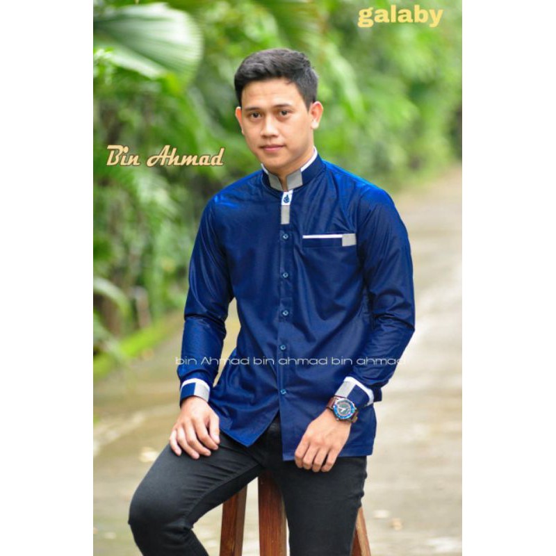 koko terbaru bin ahmad galaby keren terbaru Baju Koko Gus Azmi Baju Koko Muslim Pria Lengan Panjanng