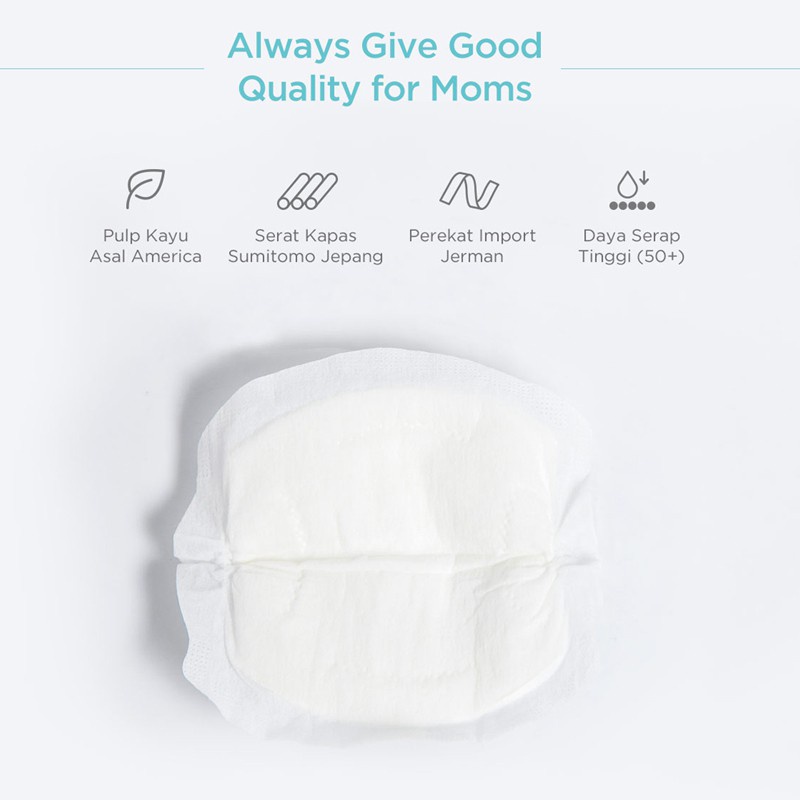 Mooimom - Disposable Breast Pads 3D / Penyerap Asi 30pcs