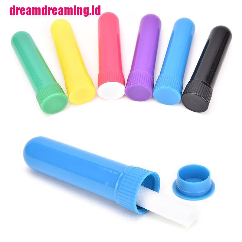 12pcs Tabung inhaler Kosong Warna-Warni Untuk Minyak Esensial Hidung