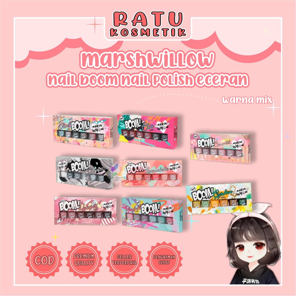 ❤ RATU ❤ Marshwillow Nail Boom Nail Polish Eceran | Kutek Marsh Willow by Nataha Willona ( Bijian ) BPOM✔️