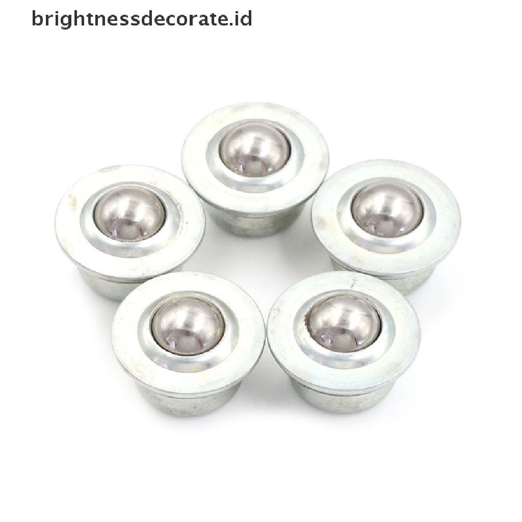 5 Pcs Cy-15H 32mm Ball Bearing Unit Conveyor Roller Wheels Bahan Metal