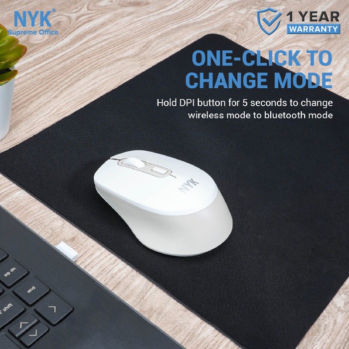 NYK C50 Mouse Wireless Bluetooth Optical Silent Dual Mode