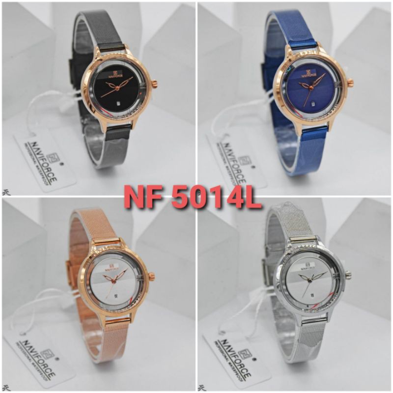 Jam cewek NAVIFORCE 5014 Original Rantai Pasir