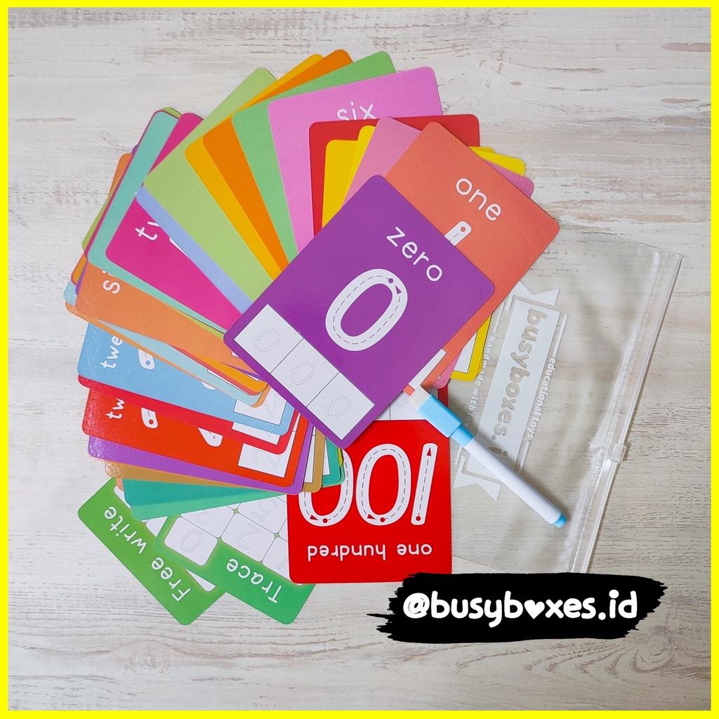 [busyboxes.id] mainan edukasi anak 3 tahun flash card mainan anak perempuan/ laki-laki mainan paud preschool mengenal angka