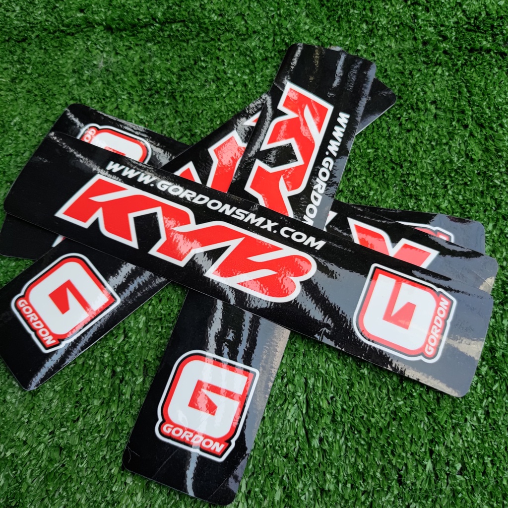 Stiker Shock USD Tabung Teleskopik KYB Gordon Suspension KYB Gordon ADD+ SHOWA OHLINS WP