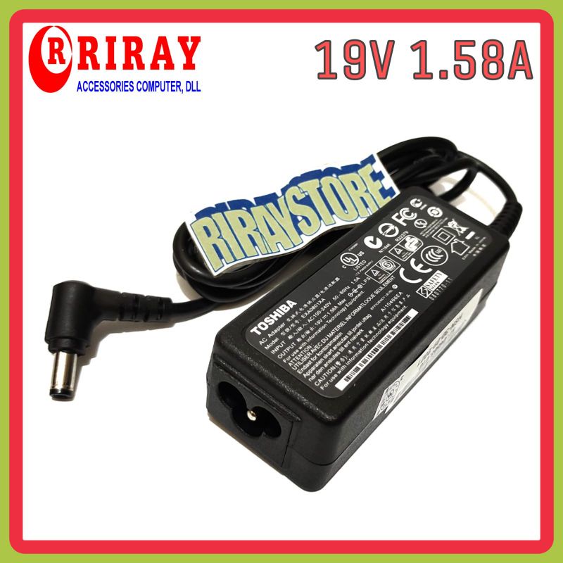 Charger Laptop Toshiba NB510 NB520 NB505 NB200 NB305 19V-1.58 ORI