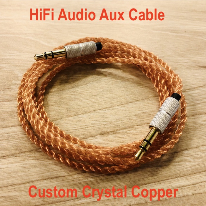 DIY Kabel M2M Crystal Copper AUX Cable 3.5mm Male to Male