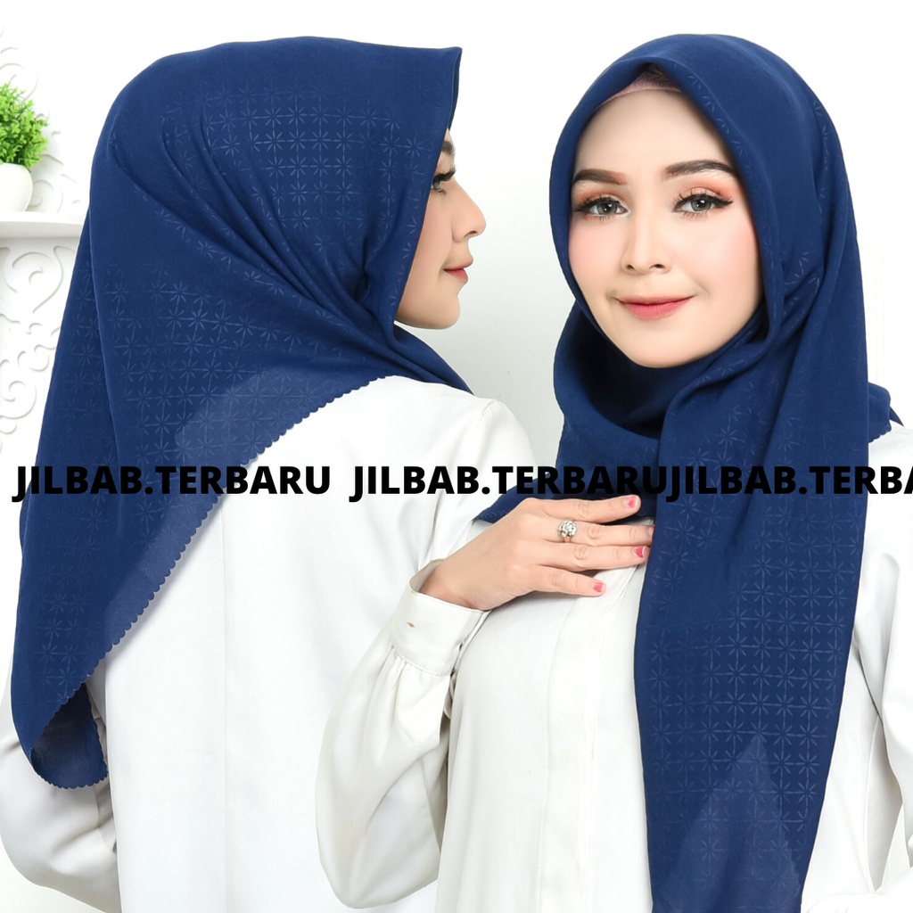 JILBAB SEGIEMPAT EMBOS / HIJAB EMBOS BINTANG / SEGI EMPAT EMBOS LASERCUT / JILBAB SEGI4 EMBOS KERUDUNG SEGI EMPAT  HIJAB TERBARU