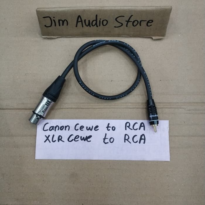 Kabel Mic canare 50 cm XLR cewe to RCA / Canon cewe to RCA