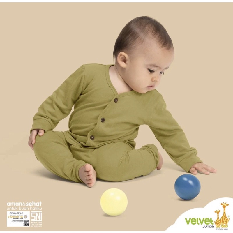 New Velvet Junior AirCool Setelan Pendek ( Kancing Dada ) Celestial Series 3 - Piyama Anak