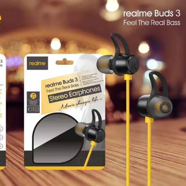 Earphone realme buds-3 New Generation headset realme C2 C3 C11 C12 C15 C17 C20 C21 C25 XT X2 5 pro C30 C31 C35 (BUD3)