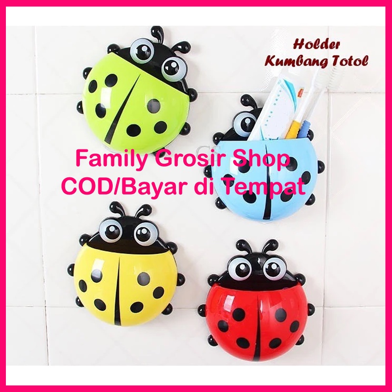 Tempat sikat gigi kumbang Holder toothbrush ladybug