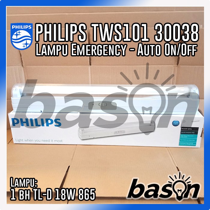 PHILIPS EMERGENCY LIGHT TWS101 - Lampu Emergensi