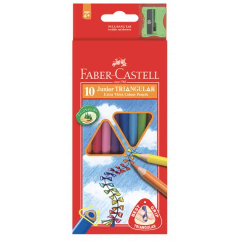 

PENSIL WARNA SEGITIGA FABER CASTELL 10 JUNIOR TRIANGULAR COLORING PENCIL MEWARNAI ANAK SD GROSIR