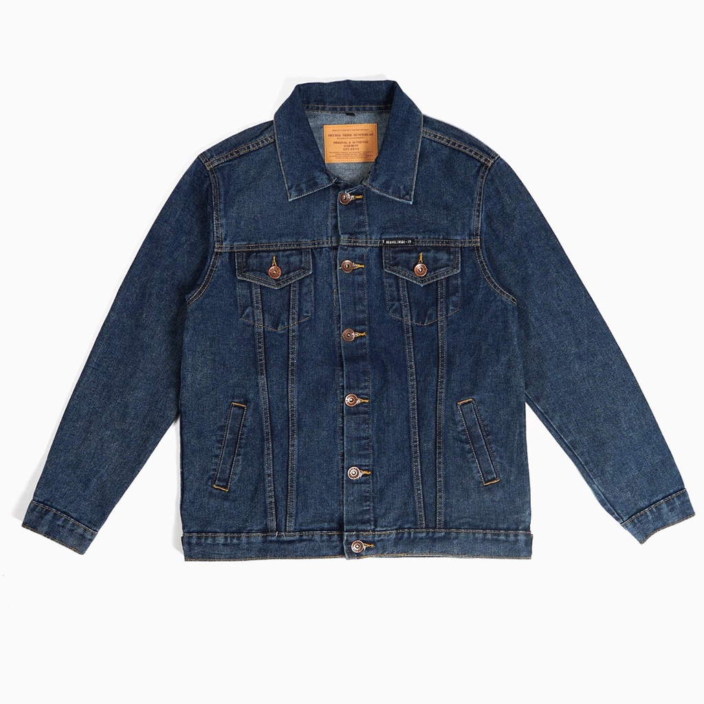 Heuvel Tribe Jacket Denim Jacket Jeans Pria Jdh 2112.023 Navy Cec