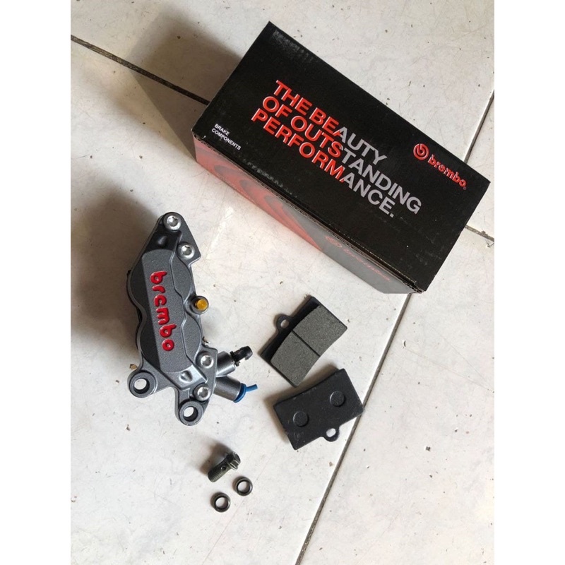 kaliper Brembo thailand axial 4p grey kaliper depan Brembo 4 piston axial import kaliper belakang Br
