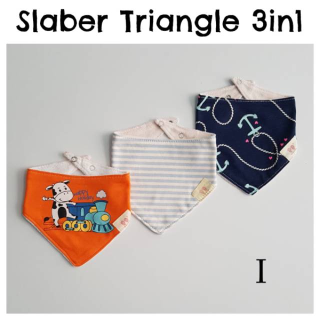 Slaber Bayi Triangle 3in1 - Girl