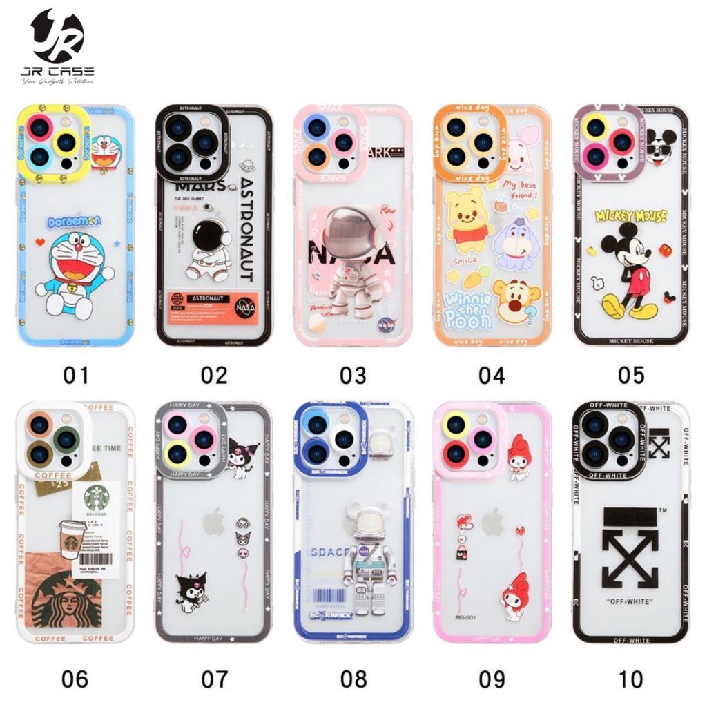 JRCASE Soft Clear Case Motif NASA STARBUCKS DISNEY REDmi Note 11 4G Redmi 10 NOTE 10 N0TE 10 PRO Cam