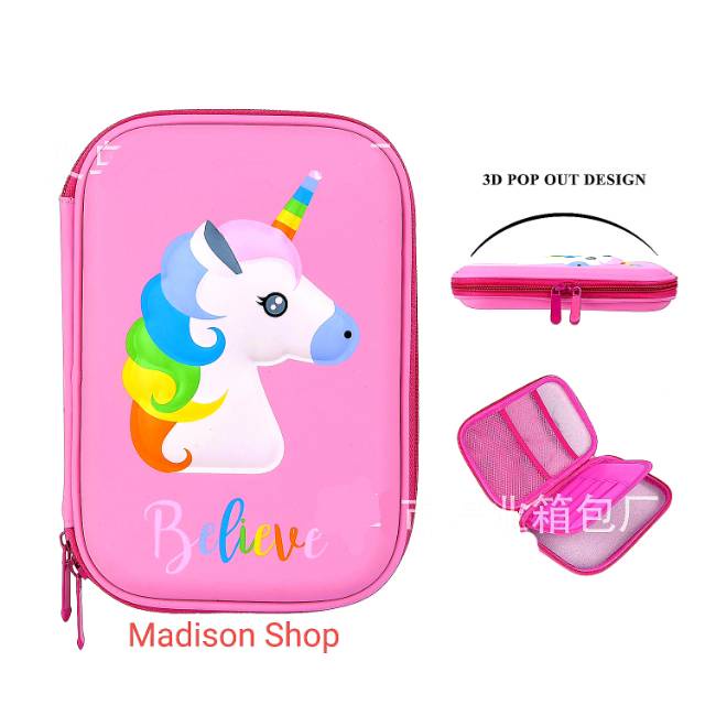 Pencil Case Unicorn Smiggle Tempat Pensil Jumbo Kado Anak Murah Peralatan Tulis ATK  Dinosaur Robot