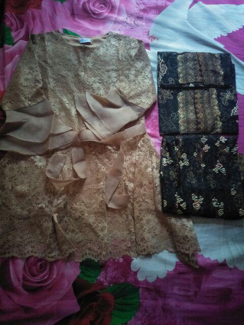 Couple Laluna Caramel Mendung/kebaya/batik