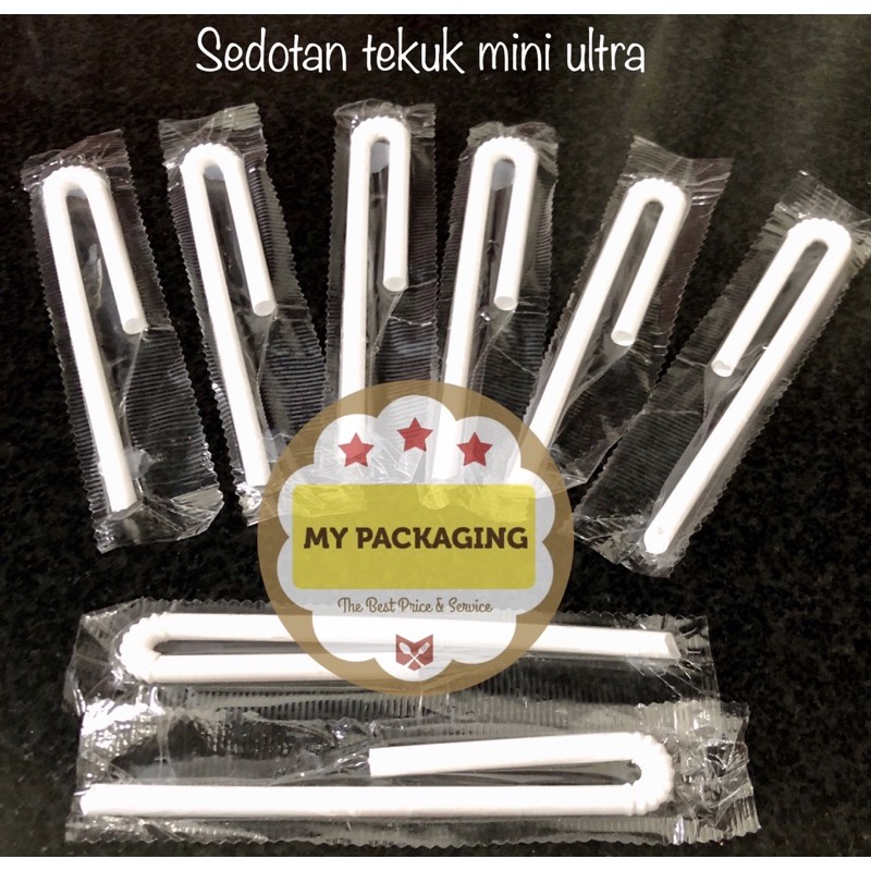 Sedotan Tekuk Steril Mini isi 50pcs/pack (Susu UHT Mini 125ml)