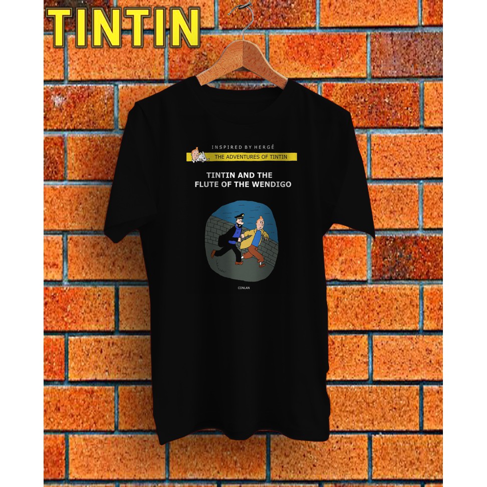 KAOS TINTIN THE ADVENTURE OF TINTIN  TSHIRT KARTUN TN18