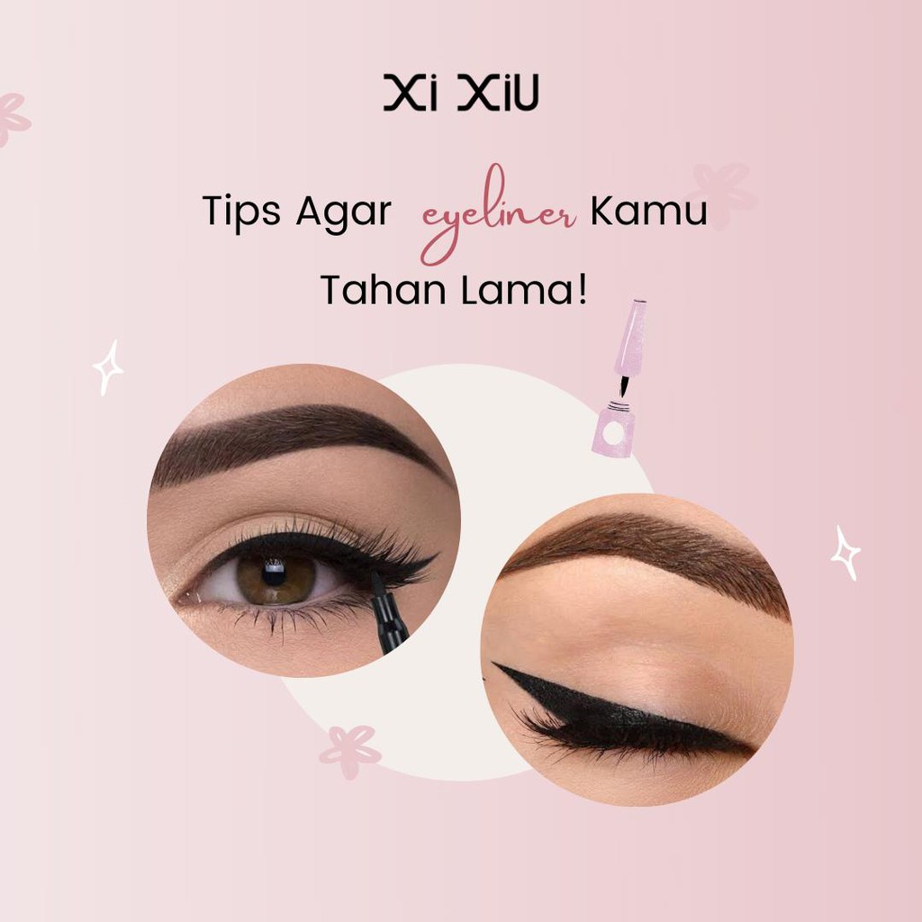 Xixiu Xi XiU DIVINE LIQUID EYELINER  WATERPROOF Hasil Akhir Matte Look