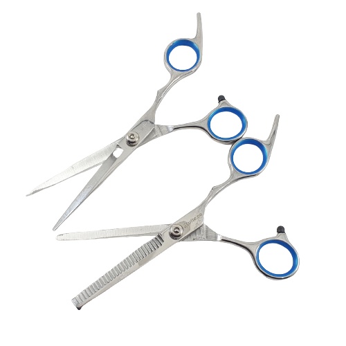Gunting Rambut 1 Set Sasak Lurus Zig Zag Biutte.co Stainless Steel Sisir Grooming Trimming Salon Profesional Penipis Zik Zak Gerigi Flat