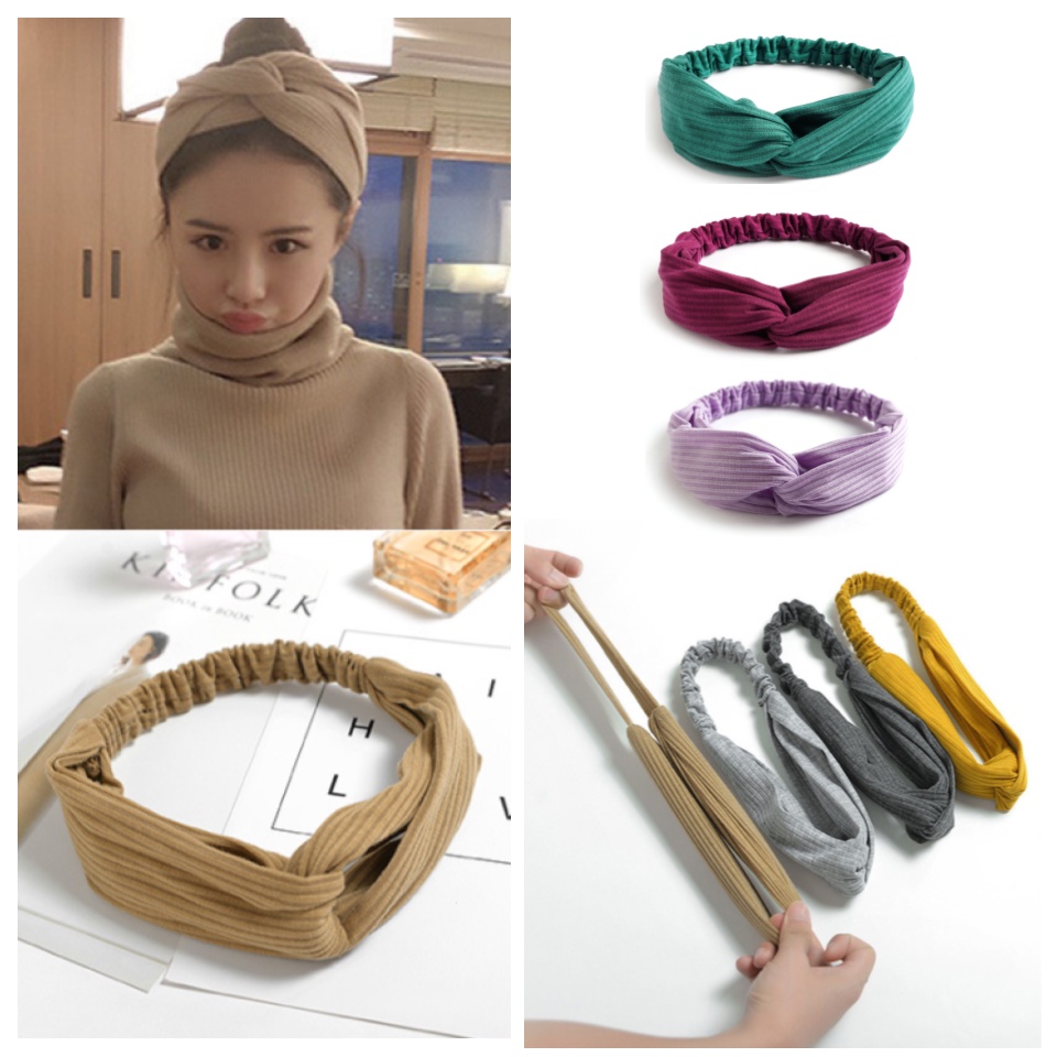 Bandana Korea Simpul Polos Bando Bandana Korea Headband Korea Bandana Wanita