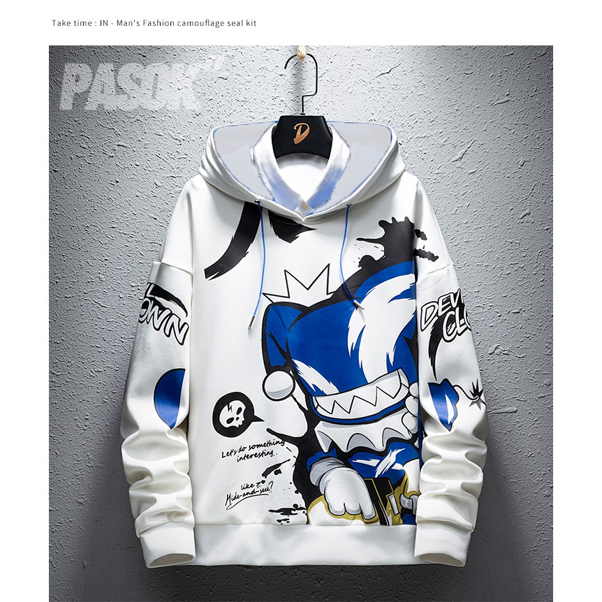 FORTGLASS DEVIL CLOWN SWEATER HODIE RAJUT JUMPER POLOS PRIA LENGAN PANJANG