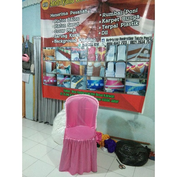 sarung/cover kursi polos plastik napoly