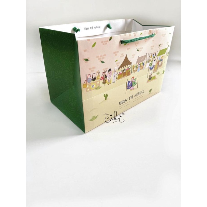 

(Pprbag Eidmarket) Paperbag Lebaran Idulfitri Eid Ramadan 27X14.5X17 Terlaris!!!R33E