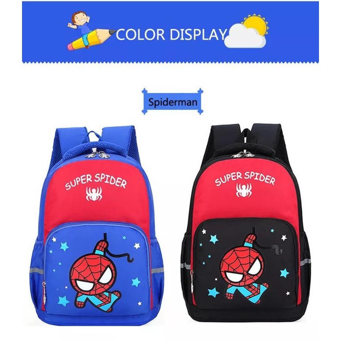 Tas Ransel Anak Laki Laki SUPER SPIDERMAN Tas Sekolah Anak Paud TK SD Anak Cowok Superhero ngaji