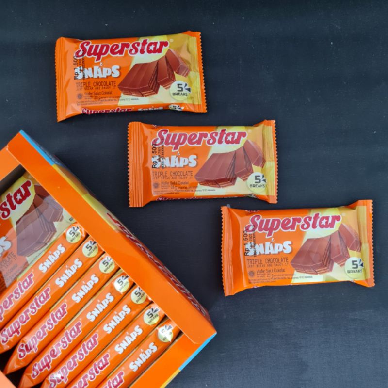 

[Favorite] Superstar Snaps Wafer 1 box isi 12 Pcs