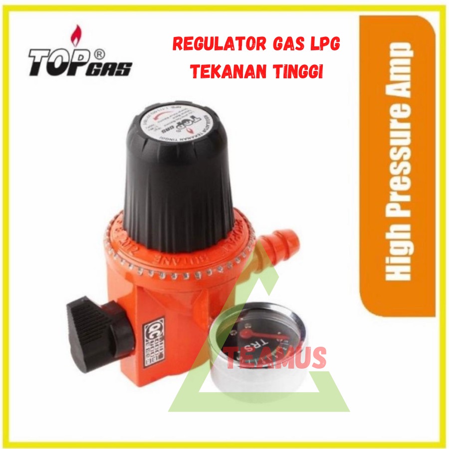 Jual Regulator Gas tekanan tinggi High Pressure Meteran LPG TOP GAS