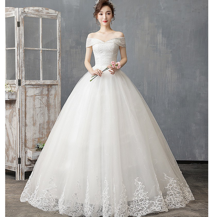 Sabrina White Modern Wedding Gown