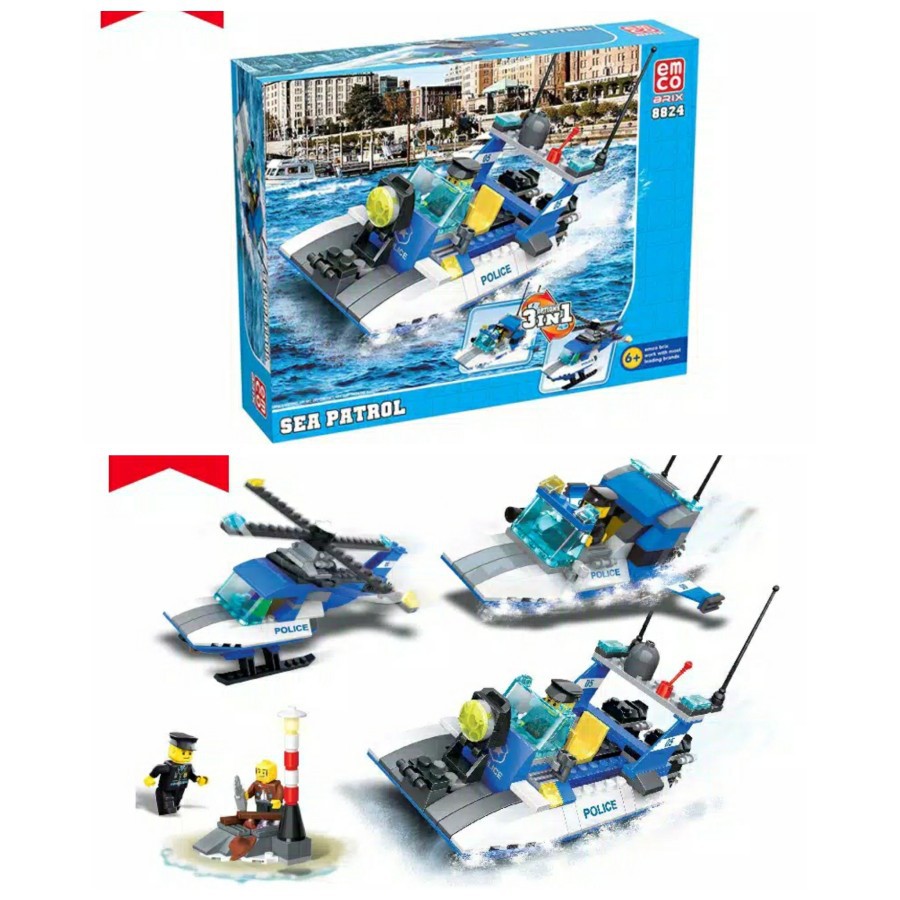 Emco Brix Sea Patrol 3in1 8824 Original Emco Brick Police Series