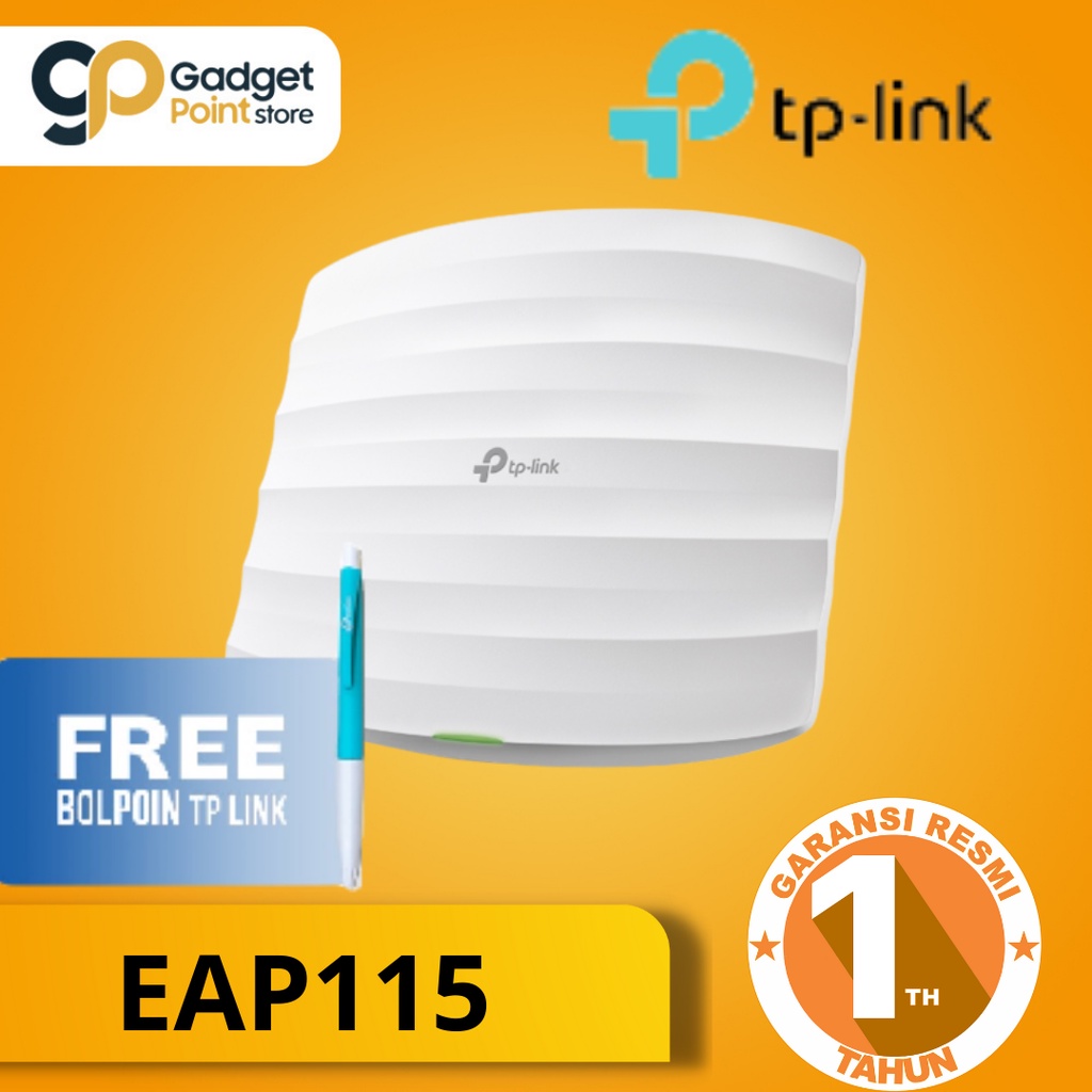 TP Link EAP115 300Mbps Wireless N Ceiling Mount Access Point - garansi Resmi 1 Tahun