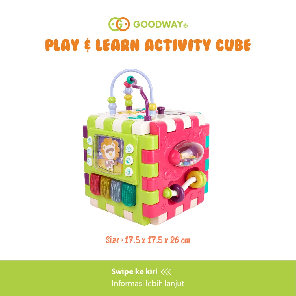 Castle - Goodway Play &amp; Learn Activity Cube GW3850A / Busy Box / Mainan Edukasi Anak / Mainan Anak / Wisdom Box - Mainan Bayi