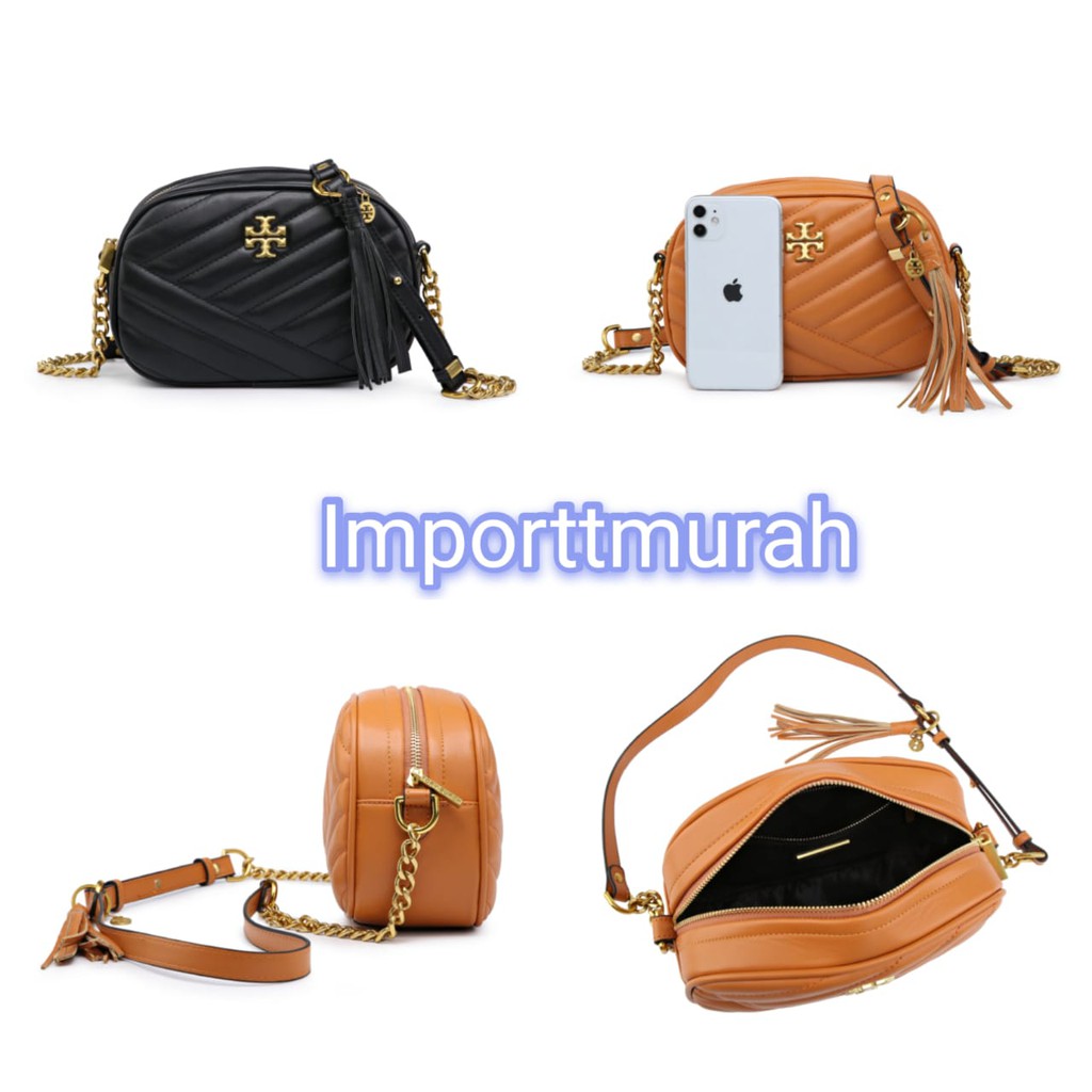 [IMPORTTMURAH] READY!! TAS TORY BURCH/TB TAS SELEMPANG/SLING BAG KIRA CHEVRON SMALL CAMERA NON BOX#146904