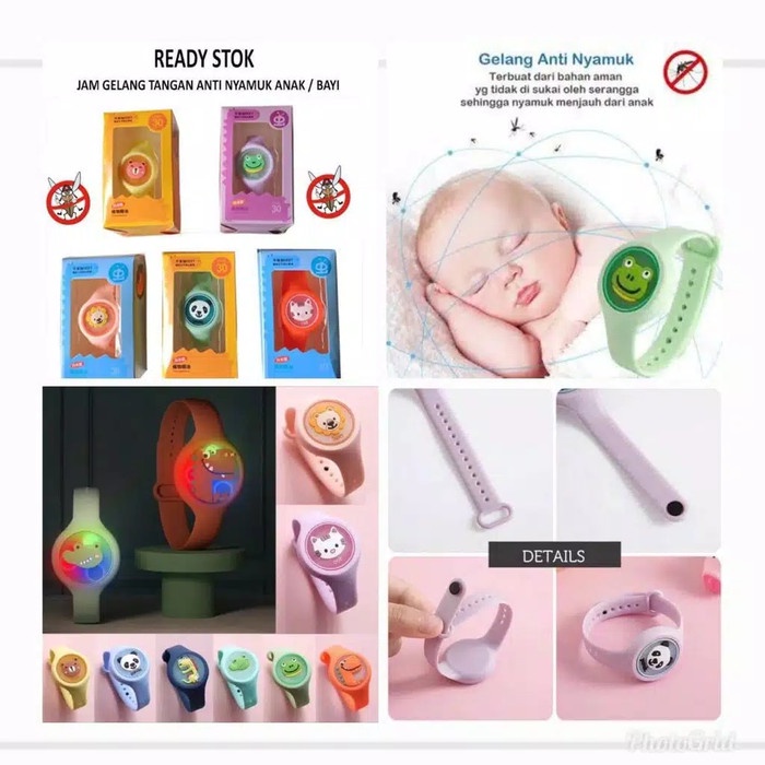 Gelang Anak Karakter Lucu Anti Nyamuk LED